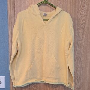 J.Jill Yellow Hooded Sweater